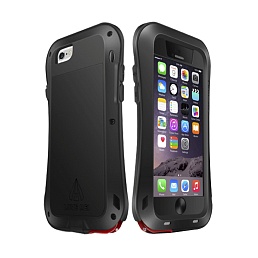 Чехол походный пыле, ударо, влагозащитный фигурный для iPhone 6 (черный)