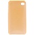 Чехол защита корпуса пластиковый, ультратонкий, полупрозрачный, матовый для iPhone 4/4S (оранжевый)