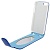 Чехол кожаный вертикальный с зеркалом для iPhone 5/5S (синий)
