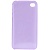 Чехол защита корпуса пластиковый, ультратонкий, полупрозрачный, матовый для iPhone 4/4S (фиолетовый)