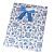 Пакет бумажный подарочный с синим узором (120х60х160мм)