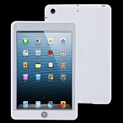 Чехол силиконовый для корпуса iPad mini 1/2/3/Retina с защитой кнопки (белый)