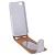 Чехол кожаный ультратонкий вертикальный с зеркалом для iPhone 5/5S (белый)