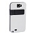 Чехол кожаный с держателем и караманами для банковских карт для Samsung Galaxy Note II / N7100 (белый)