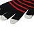 Перчатки для работы с сенсорными экранами в холодную погоду (черные с красными полосками)