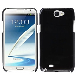 Чехол-бампер пластиковый жесткий для защиты корпуса Samsung Galaxy Note II / N7100 (черный)