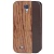 Чехол кожаный с деревянными вставками и карманом для банковских карт для Samsung Galaxy S IV / i9500