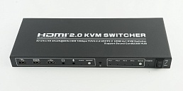 Переключатель AVE HDSW KVM 4 PRO (4PC, HDMI 4K 60Hz 18Gbps 4:4:4, USB 2.0, hot keys, remote control, power adapter)