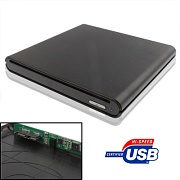Корпус внешний USB 2.0 для 12.7 мм CD/DVD с SATA портом и щелевой загрузкой (черный)