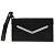 Чехол кожаный сумочка с ремешком и отделением для банковских карт для iPhone 5/5S (черный)