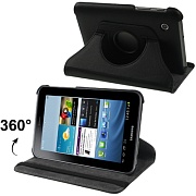 Чехол кожаный с держателем, поворотный на 360 градусов для Samsung Galaxy Tab 2 (7.0) / P3100, черный