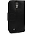 Чехол кожаный горизонтальный с карманом для банковских карт для Samsung Galaxy S IV / i9500 - черный