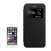 Чехол кожаный с окном Call Display ID для iPhone 6 Plus (черный)